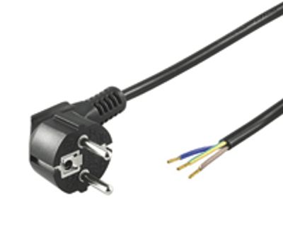 Schuko-nätkabel 5m svart