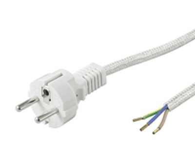 Värmetålig Schuko-nätkabel 3m