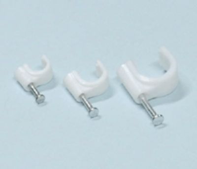 Spikklämma 6mm vit 100 st/fp