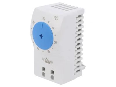 Justerbar termostat stängande -10...+50°C 10A 250Vac
