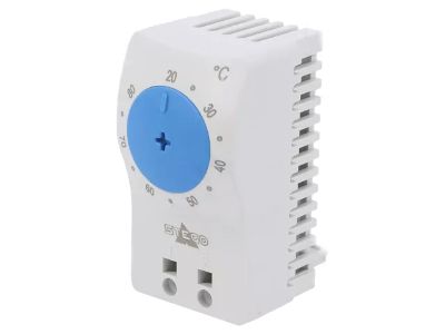 Justerbar termostat stängande +20...+80°C 10A 250Vac