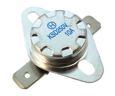 Bimetalltermostat öppnar vid +70°C