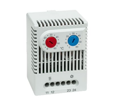 Justerbar dubbeltermostat ±0...+60°C 10A 250Vac