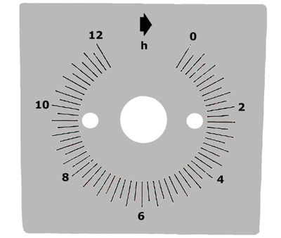 Skalplatta för mekanisk timer TIMER-12H (0-12h)