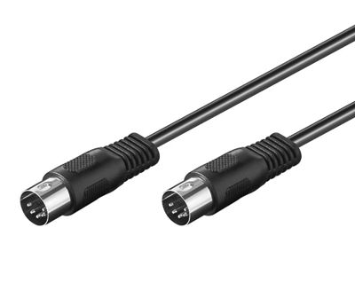 DIN-ljudanslutningskabel svart 3m