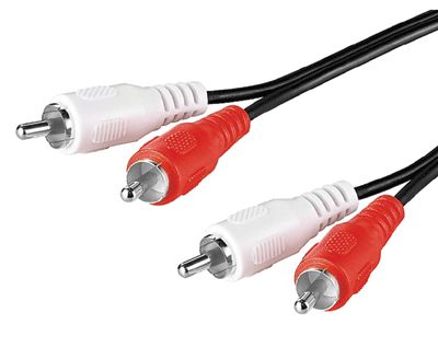RCA ljudanslutningskabel svart 20m
