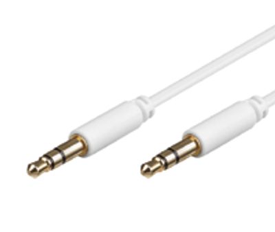 Audiokabel vit 1,5 m