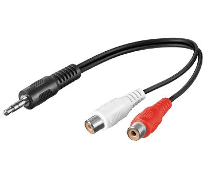 Ljuddelningskabel svart 0,2m