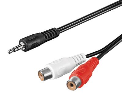 Ljuddelningskabel svart 1,5m