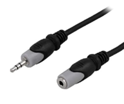 3,5 mm hörlursförlängningskabel svart 0,5 m