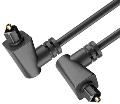 Optisk anslutningskabel TOSLINK vinkel/vinkel 2m