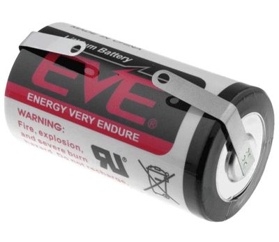 Litiumbatteri med lödöron 3,6V 19Ah D/R20 (ER34615)