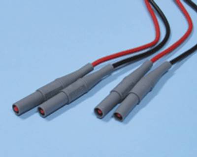 Mätkablar 4mm med säkerhetsbanankontakter röd/svart 1,2m