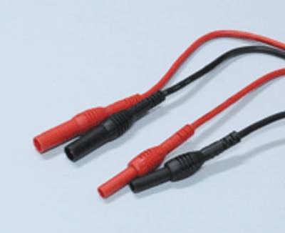 Bananförlängningskablar 4mm med säkerhetsbanankontakter röd/svart 1,2m