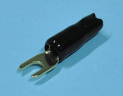 Förgylld kabelsko 4,2 mm svart AWG10 (6 mm²)