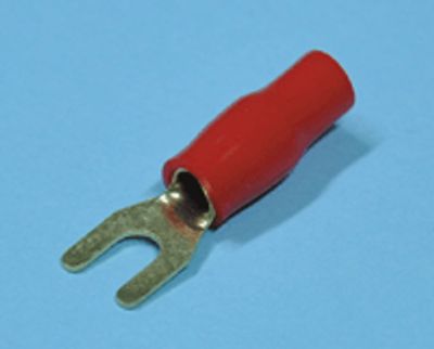 Förgylld kabelsko 4,2 mm röd AWG12 (4 mm²)