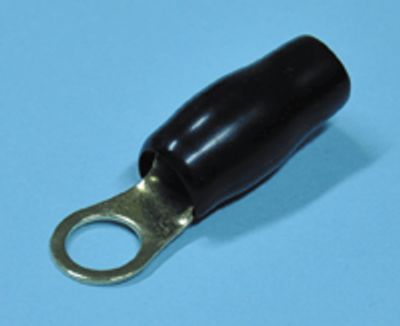 Förgylld ringkabelsko 8mm svart AWG6 (16mm²)