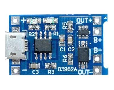Laddningskrets Li-Ion 3,6Vdc 1A micro-USB
