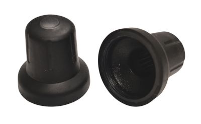 Enhetshuvud, nylon 6mm/17mm svart/med lins