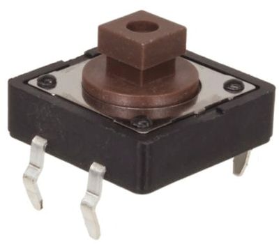 Knapp för kretskort 50mA 12Vdc 1xOFF-(ON) (DTS-24N-V)