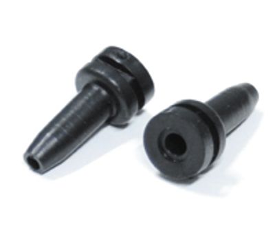 Genomföring med böjskydd 3 mm svart