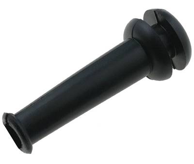 Genomföringsgummi med böjningsskydd för 5,5 mm kabel svart