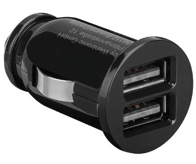 USB-spänningsomvandlare för cigarettändaruttag 2xUSB 5Vdc 3,1A