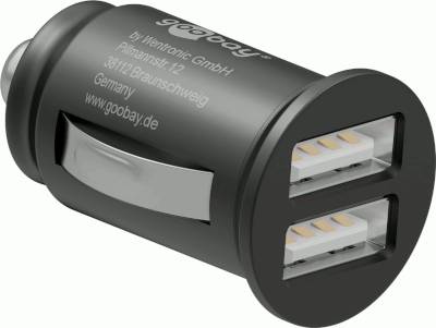 USB-spänningsomvandlare för cigarettändaruttag 2xUSB 5Vdc 4,8A
