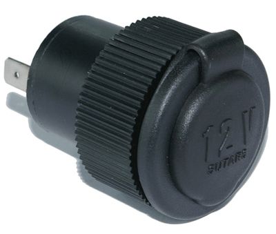 Tändarhussockel 12Vdc 16A svart