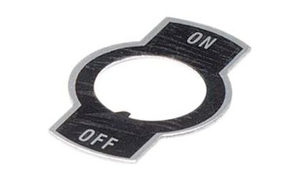 Kilpi ON-OFF för 12 mm spakbrytare