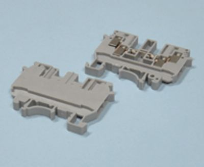 Radskenekontakt för DIN-skena 4,0mm² grå