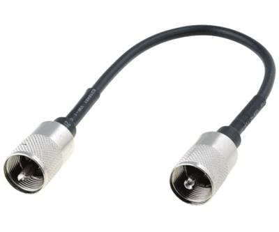 UHF-anslutningskabel 50 ohm svart 0,3 m