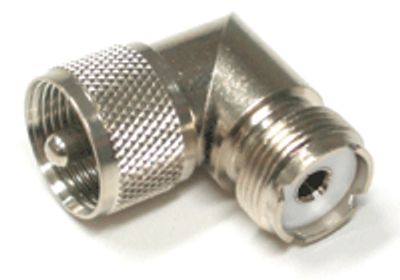 UHF-adapter, vinklad, hane/hona