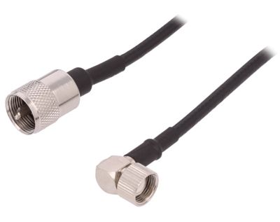 LA-antennkabel UHF-hane/LC27-hane 50 ohm svart 6m