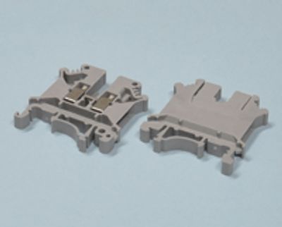 Radskenekontakt för DIN-skena 4,0mm² grå