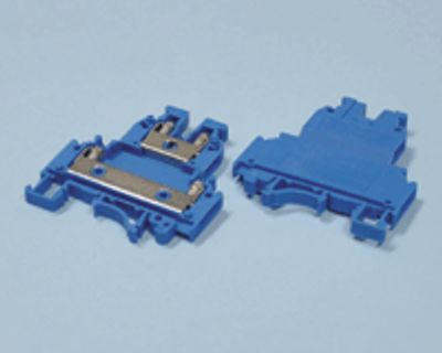 Rälsanslutning DIN-skena 2x2,5mm² blå