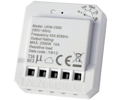 Fjärrstyrd strömbrytare för apparatdosa 2300W (Trådlös LC-/M-serie)