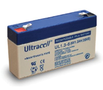 Blygelbatteri 6V 1,3Ah