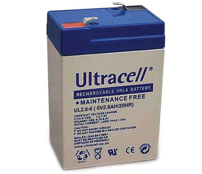 Blygelbatteri 6V 2,8Ah