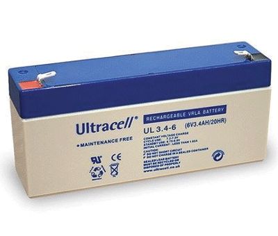 Blygelbatteri 6V 3,4Ah