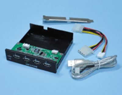 USB1.1/2.0-hubb 4-portar intern svart