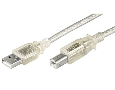 USB-anslutningskabel 1.1/2.0 A/B klar 1m