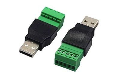 USB-kontakt A hane med skruvanslutning