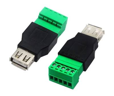 USB-kontakt A hona med skruvanslutning