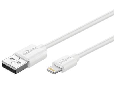 USB / Lightning-anslutningskabel iPhone/iPad vit 0,5m