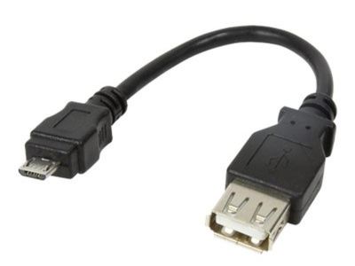 micro-USB-B / USB-A anslutningskabel 0,08m