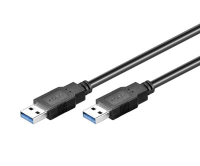 USB 3.0 anslutningskabel A/A 5m svart