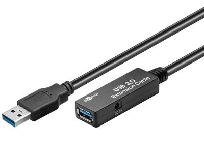 USB 3.0 förlängningskabel med förstärkare A/A 5m
