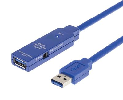 USB 3.0 aktiv förlängningskabel A/A 10m