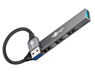 USB-hubb 1-port USB 3.2 / 3-portar USB 2.0